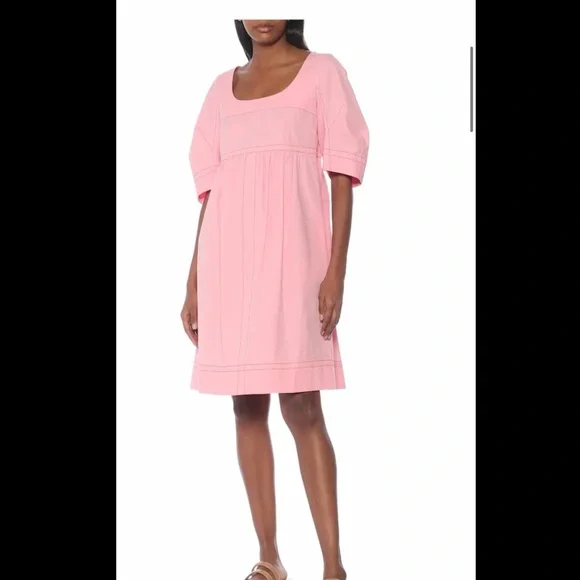 strapless open back dress Lee Mathews Women's Leo Pinafore Dress – Saint Bernard main image 0